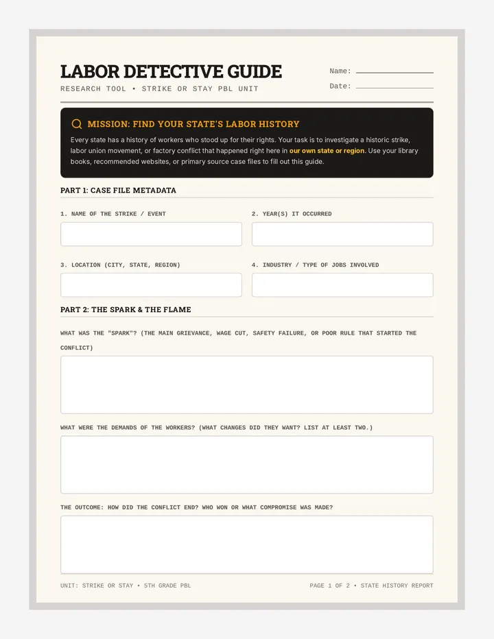 Labor Detective Guide