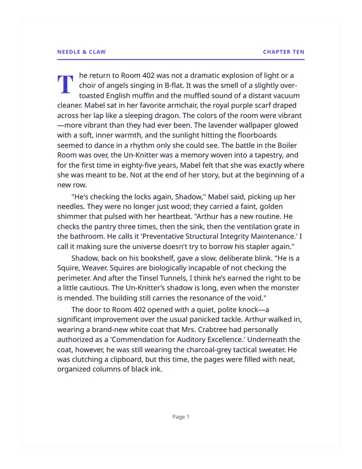 Needle and Claw Chapter 10 Reading