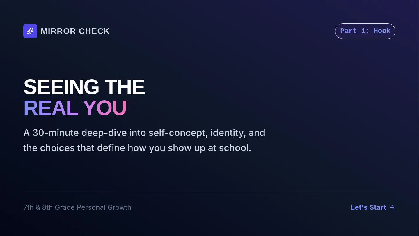 Seeing the Real You Slides