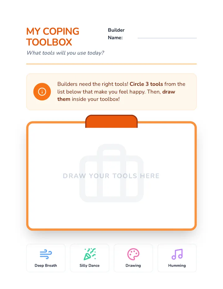 My Coping Toolbox Worksheet