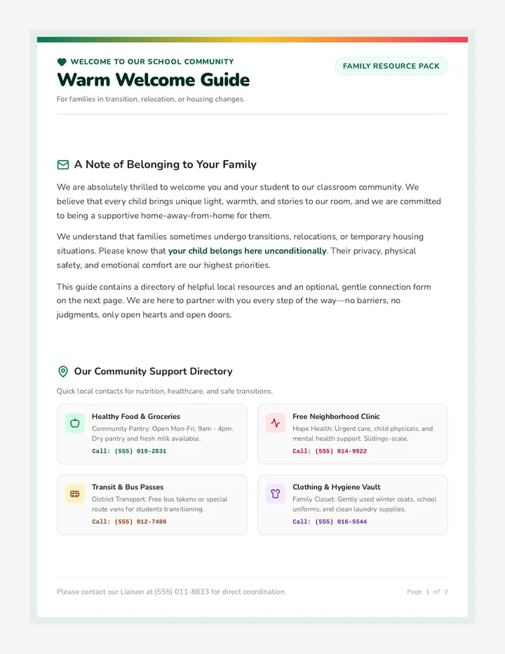 Warm Welcome Family Pack