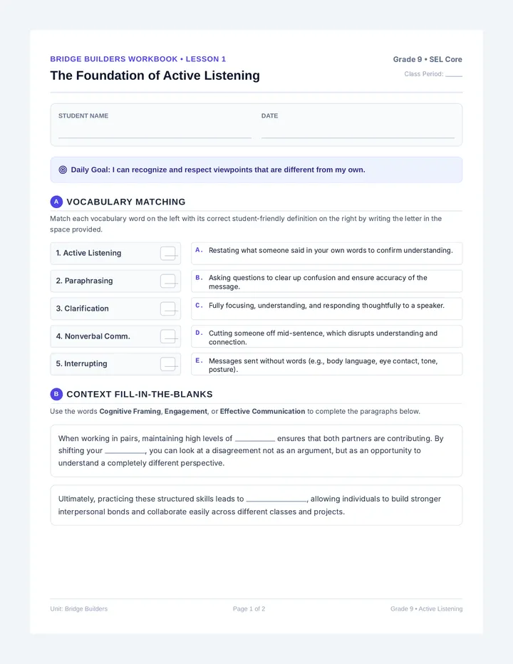 Active Listening Student Pack