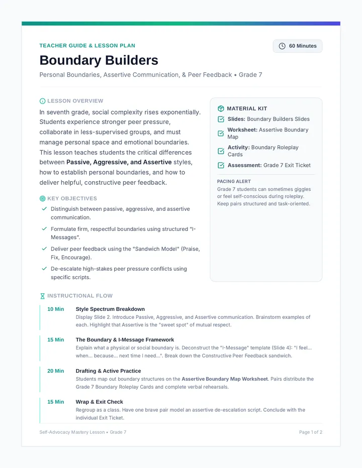 Boundary Builders Teacher Guide