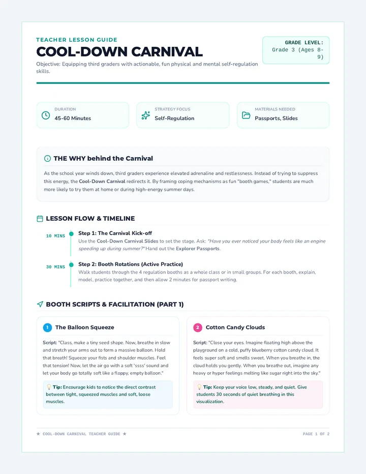 Cool Down Carnival Teacher Guide
