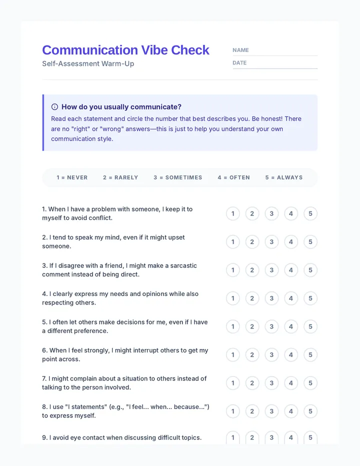 Communication Vibe Check Survey