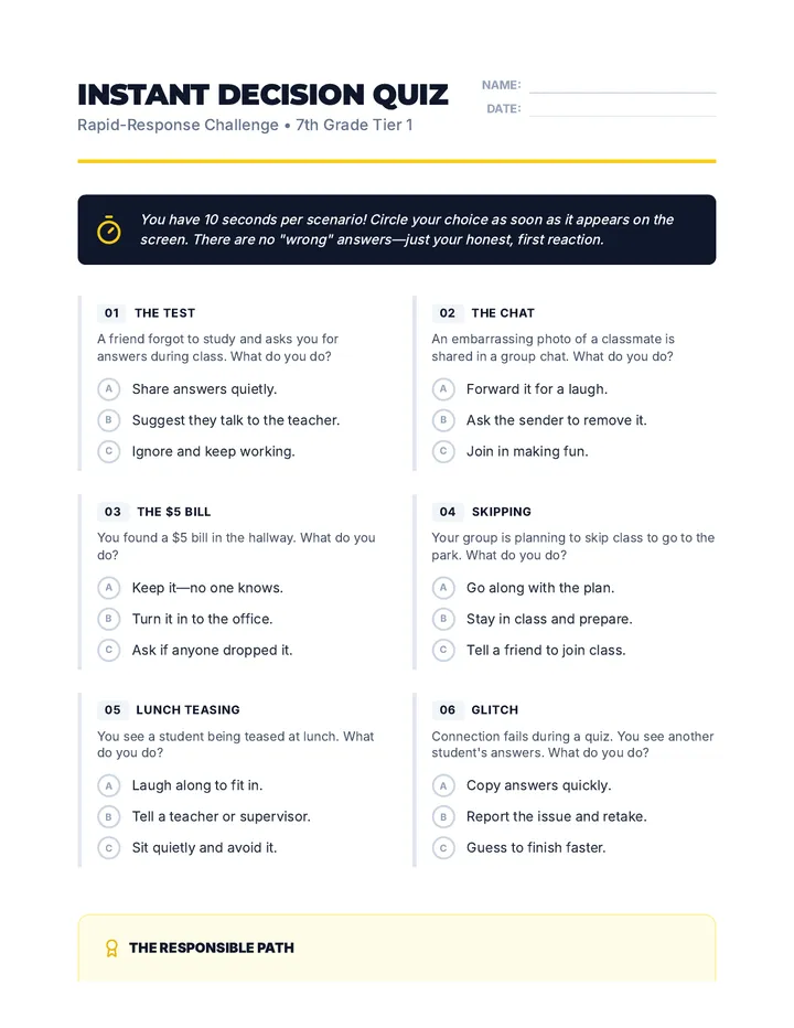 Instant Decision Quiz