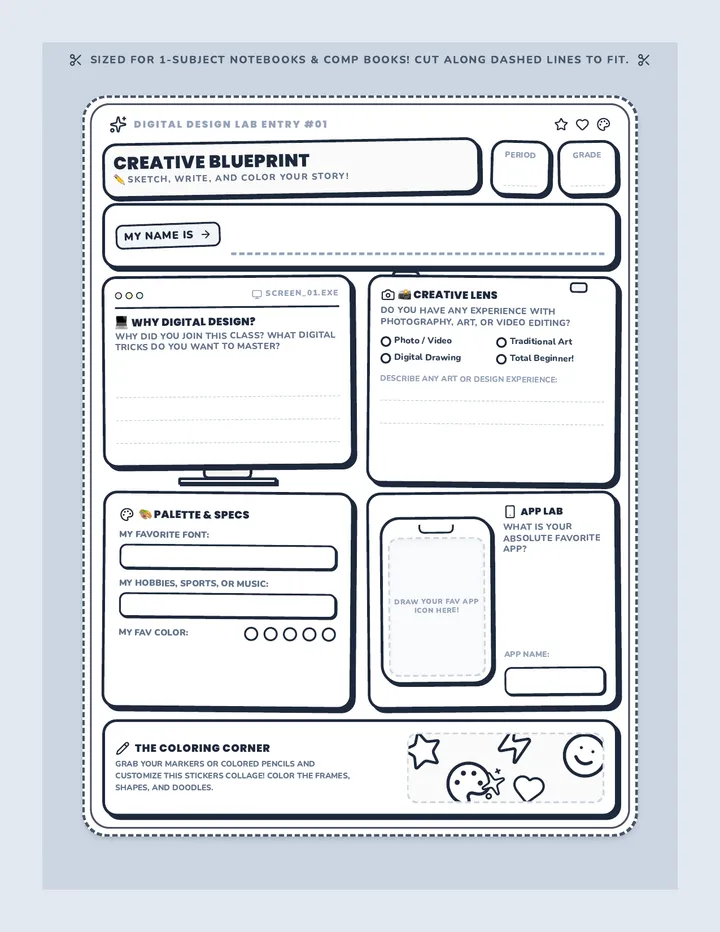 Creative Blueprint Worksheet