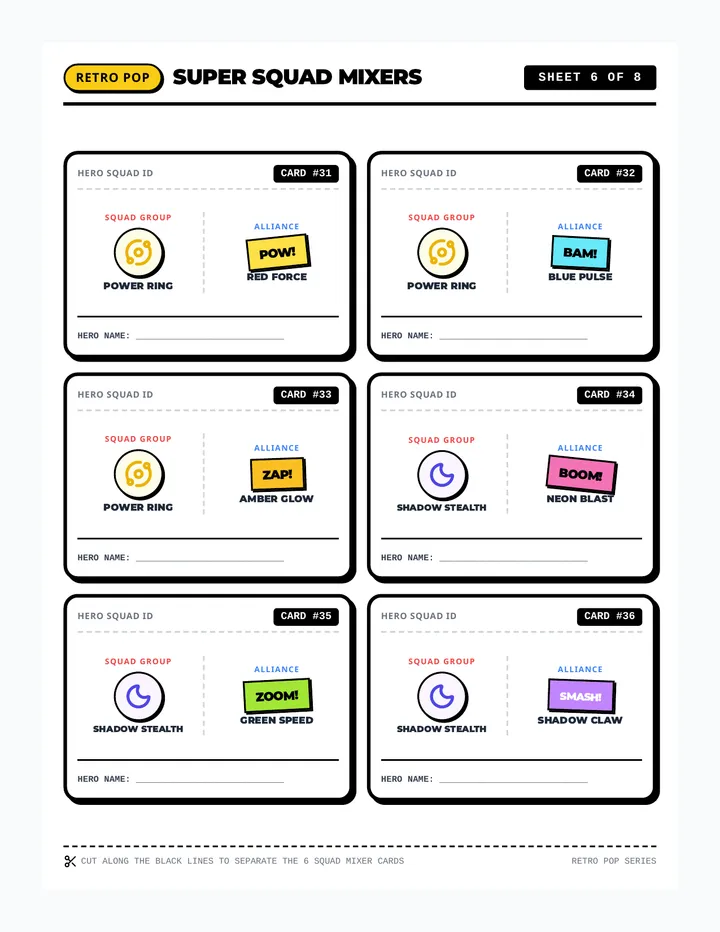 Super Squad Expansion Cards