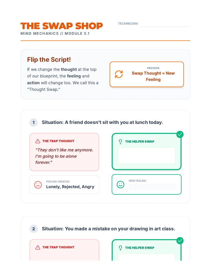 Thought Swap Worksheet