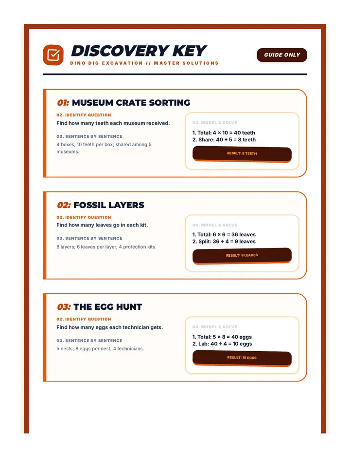 Discovery Log Answer Key