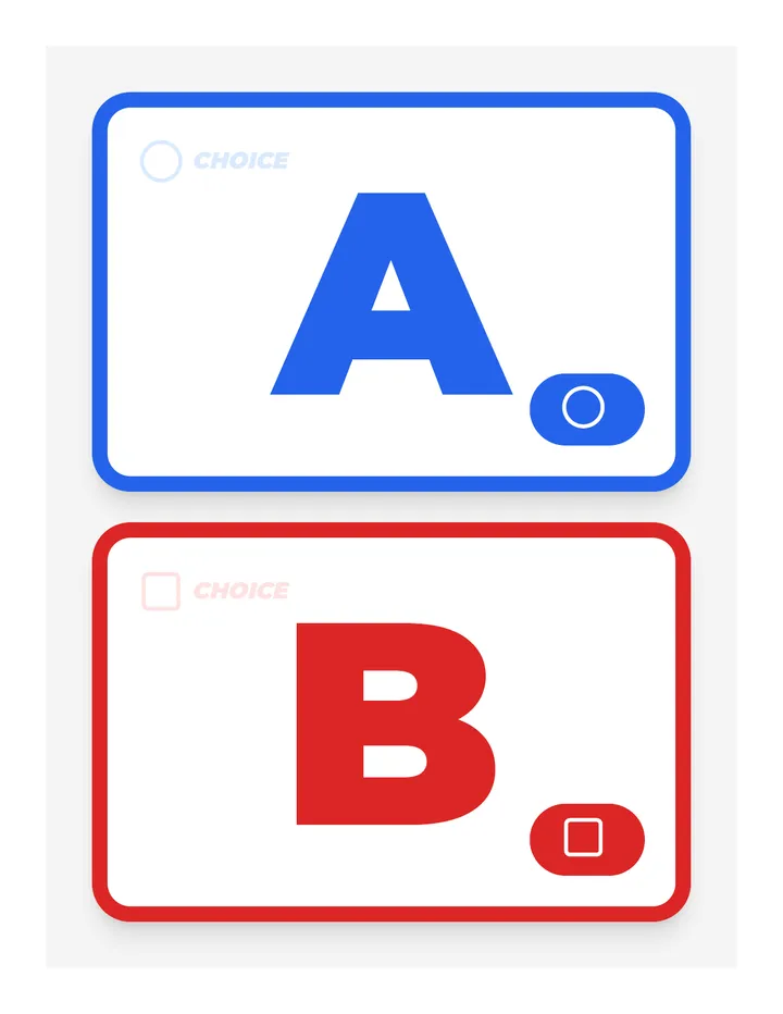 Choice Response Cards