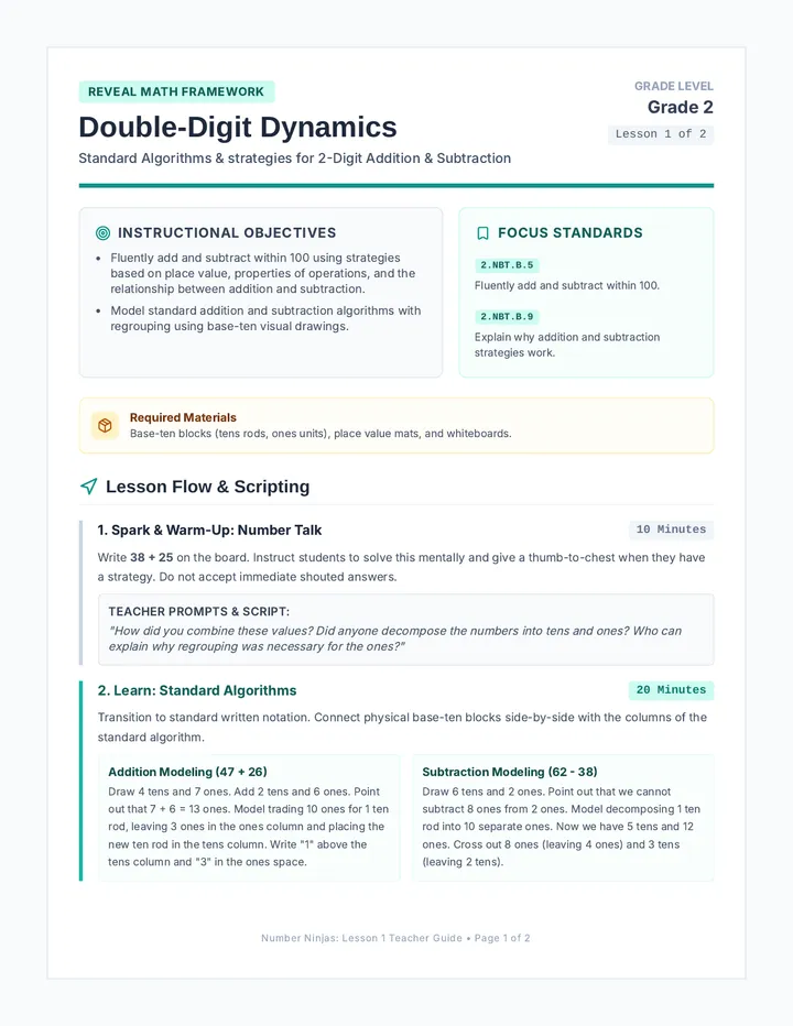 Double Digit Teacher Guide