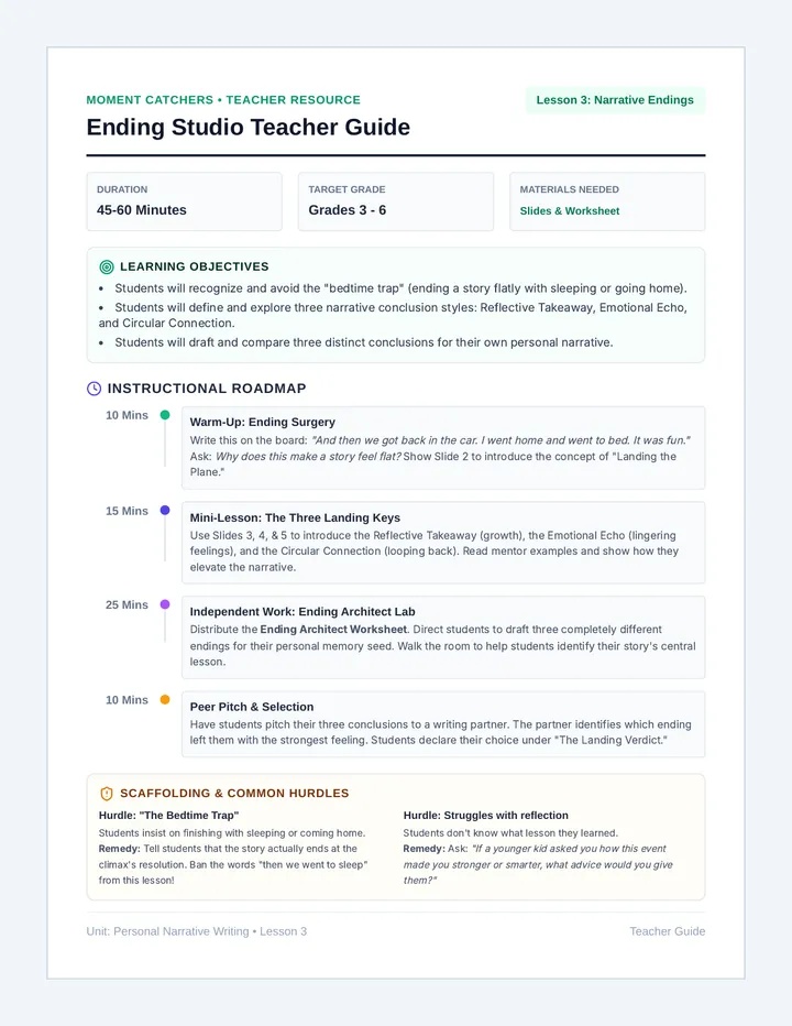 Ending Studio Teacher Guide