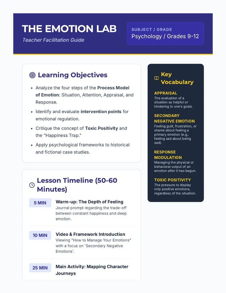 The Emotion Lab Teacher Guide