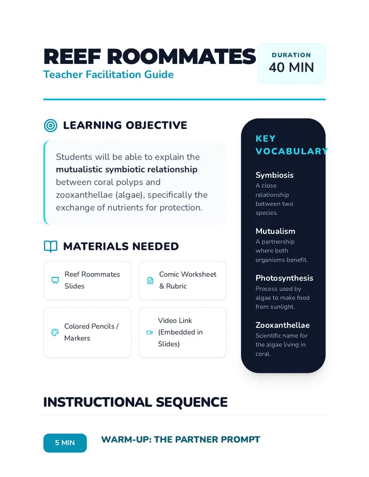 Reef Roommates Teacher Guide
