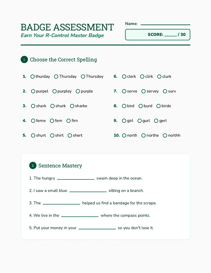 Badge Assessment Test