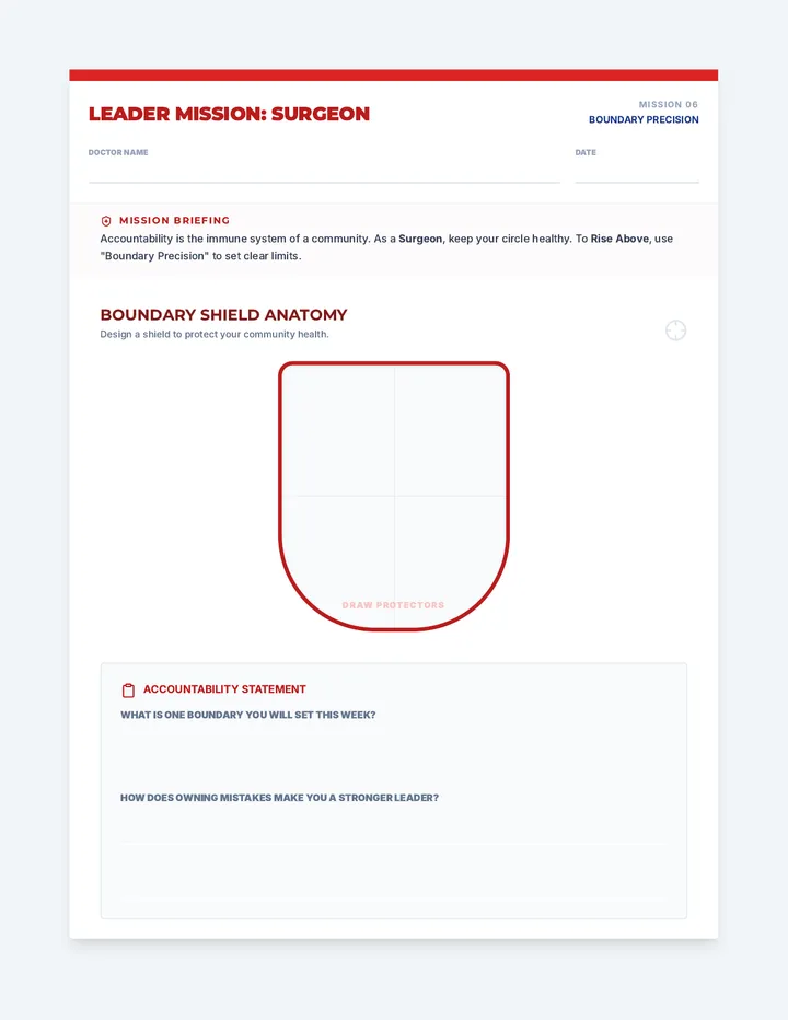 Rising Above Surgeon Activity Sheet