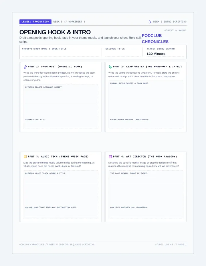 Podcast Scripting Template