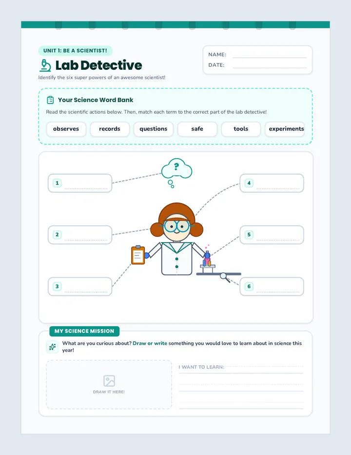 Lab Detective Worksheet