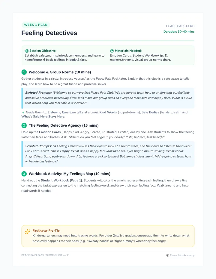 Peace Pals Facilitator Guide