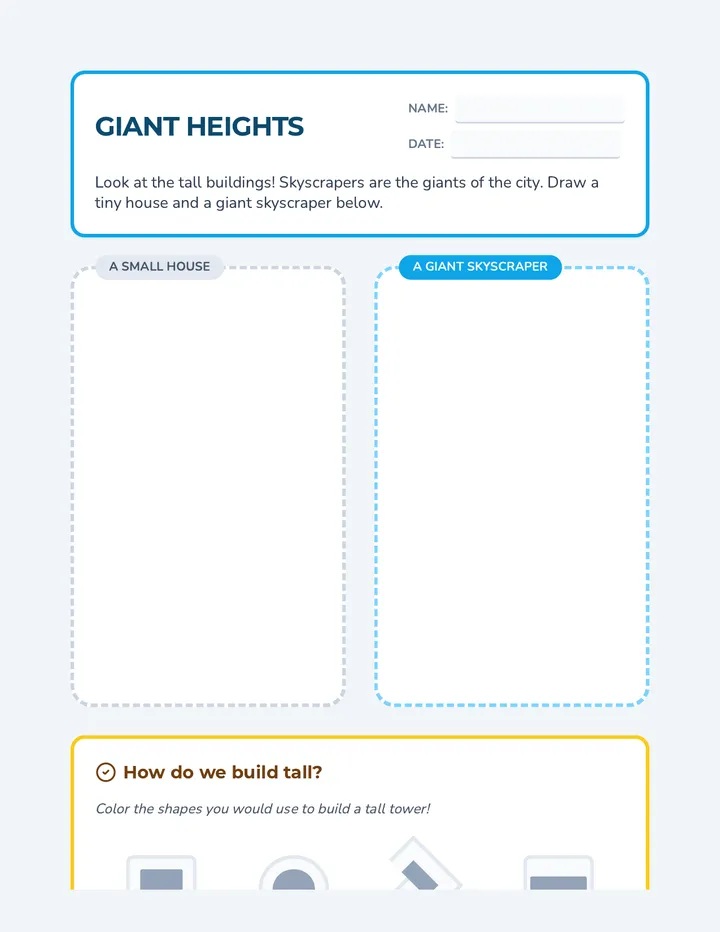 Giant Heights Worksheet