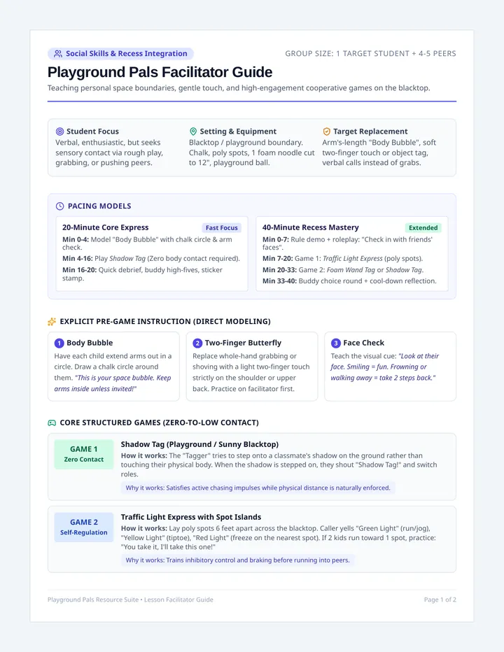 Playground Pals Facilitator Guide