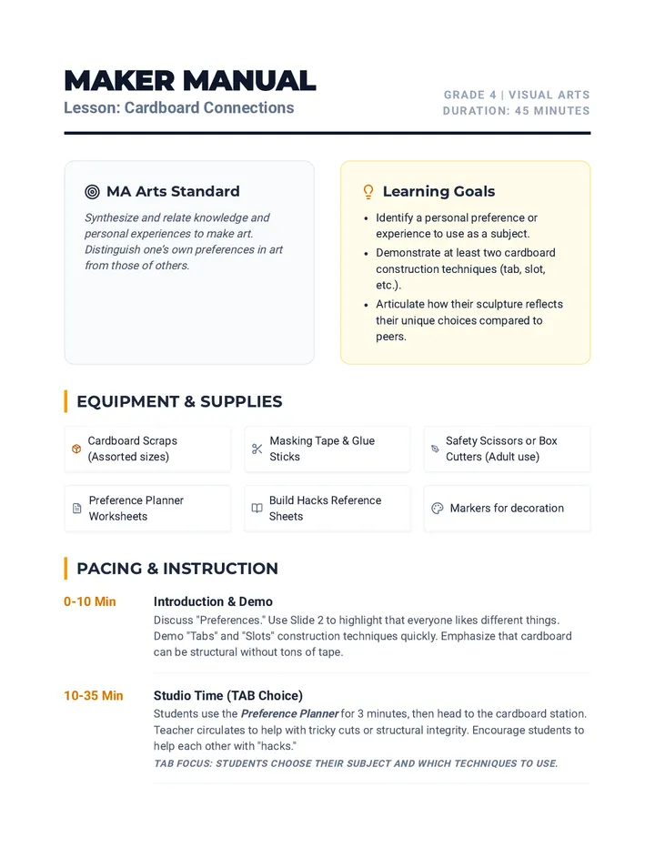 Maker Manual Teacher Guide
