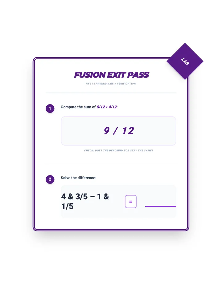Fraction Fusion Exit Ticket