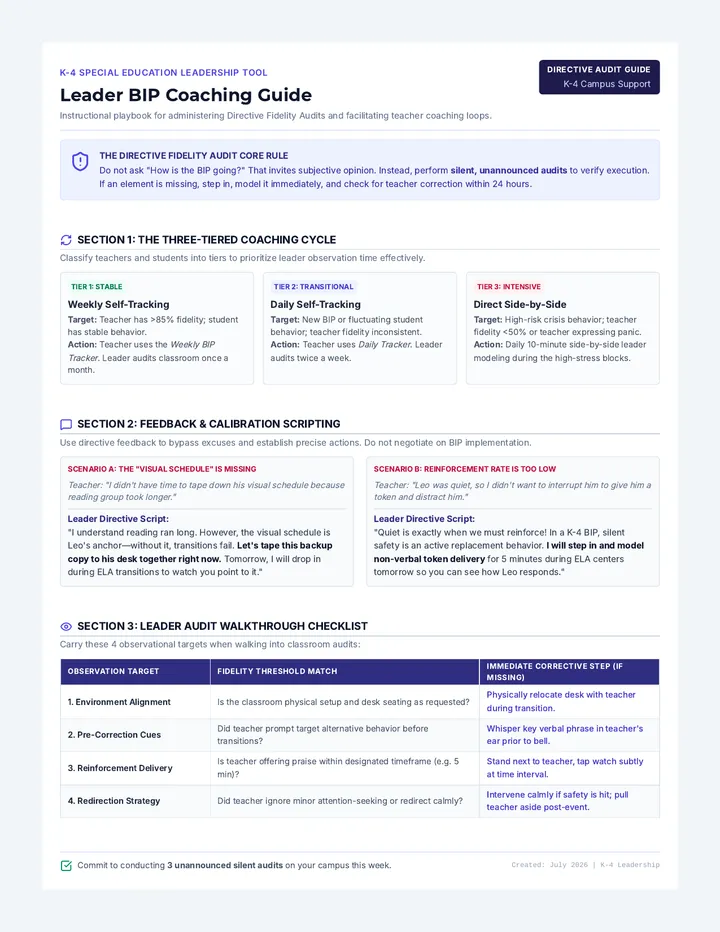 Leader BIP Coaching Guide