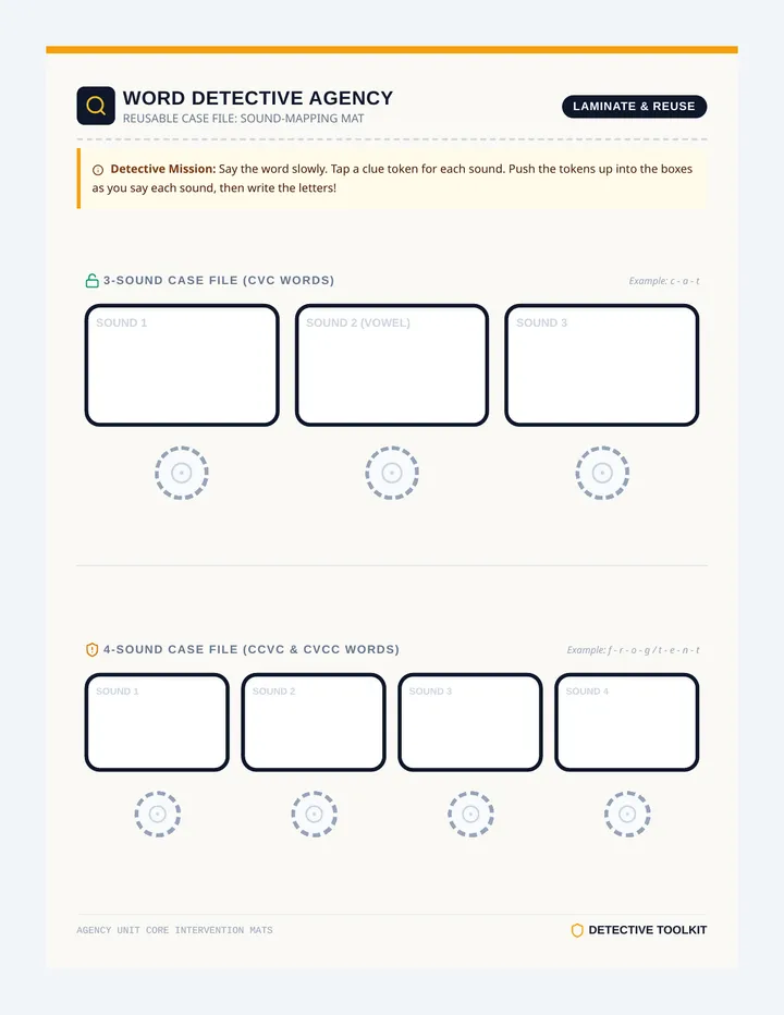 Phonics Detective Activity Mats