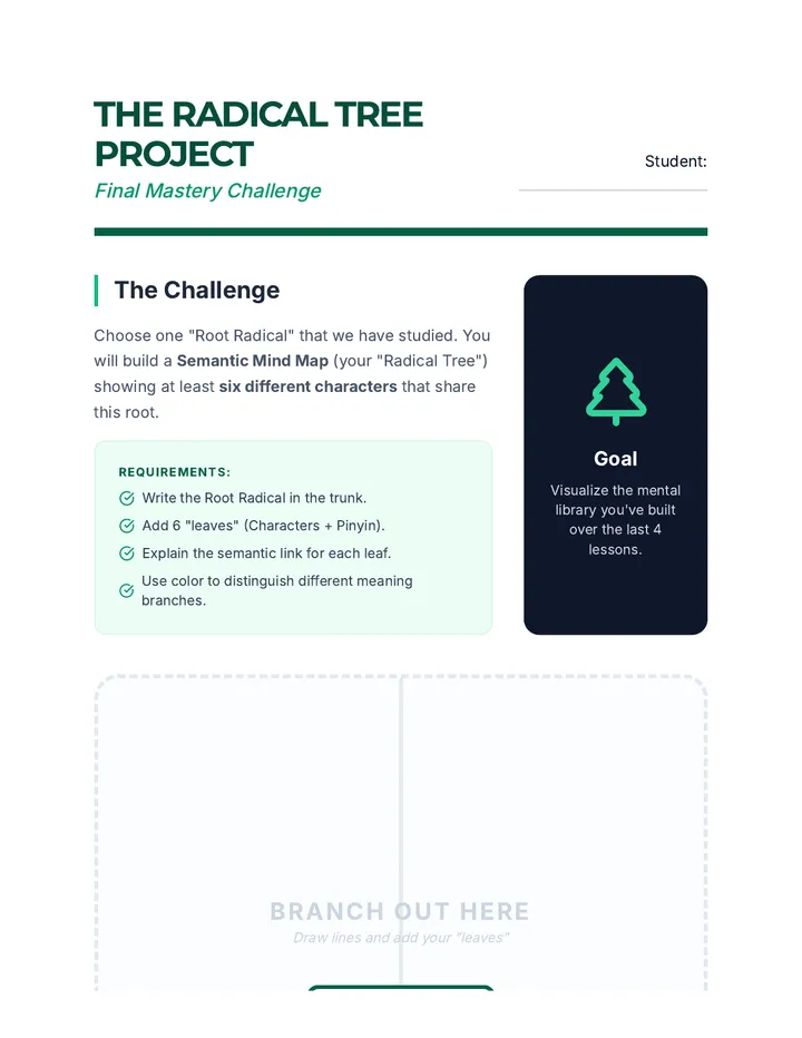 Radical Tree Project Worksheet