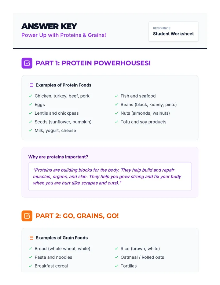 Power Up Answer Key