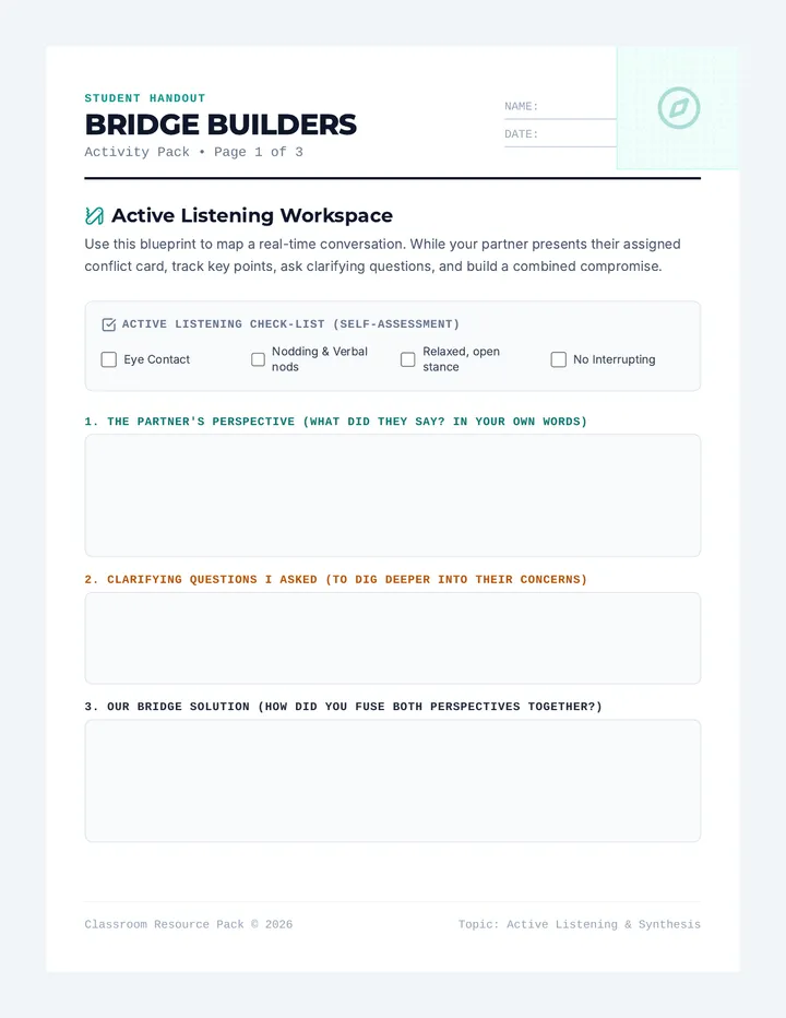 Bridge Builders Activity Pack