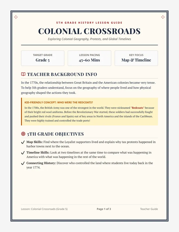 Colonial Crossroads Teacher Guide