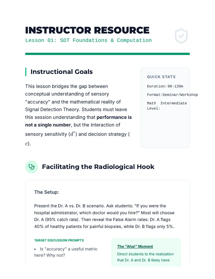SDT Foundations Teacher Guide