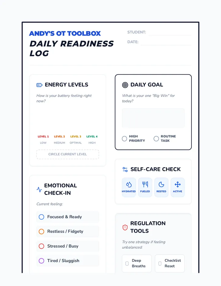 Daily Readiness Log Student Document