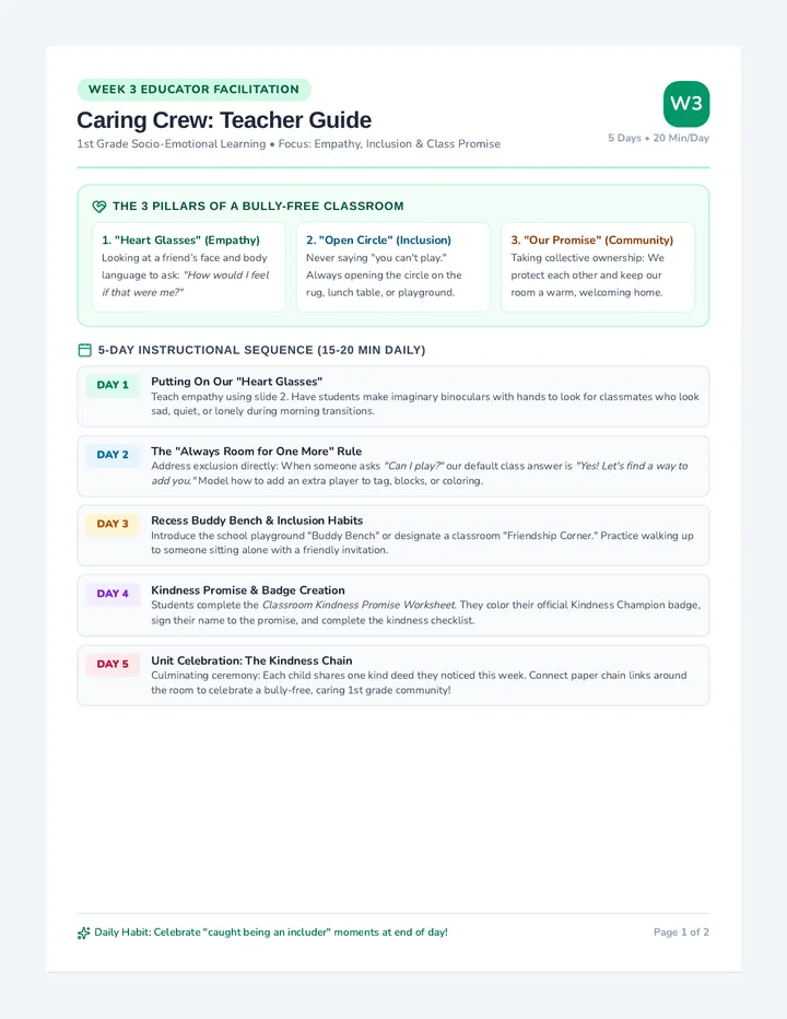 Caring Crew Teacher Guide