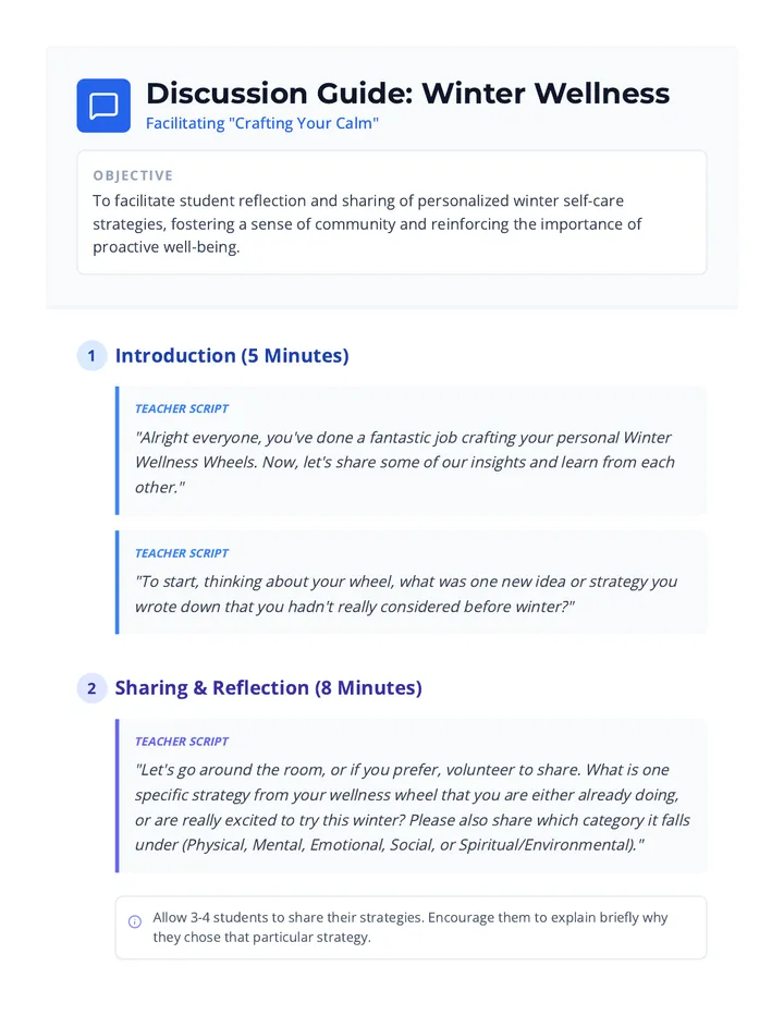 Winter Wellness Discussion Guide