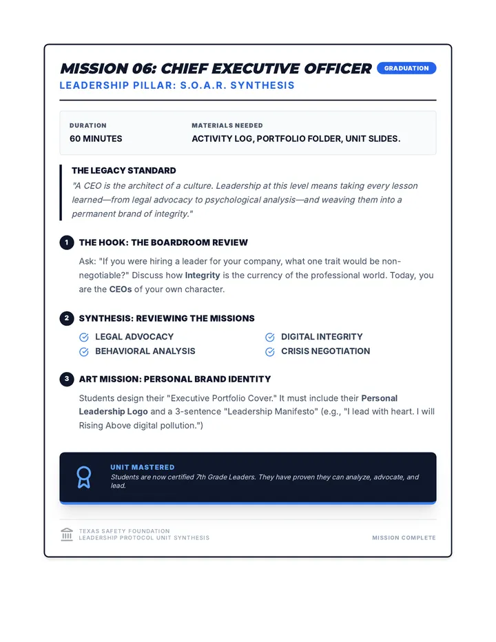 Rising Above CEO Teacher Guide