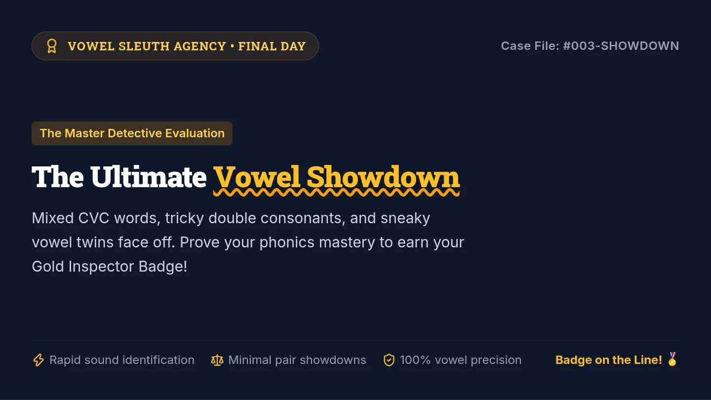 Vowel Sleuth Showdown Slides