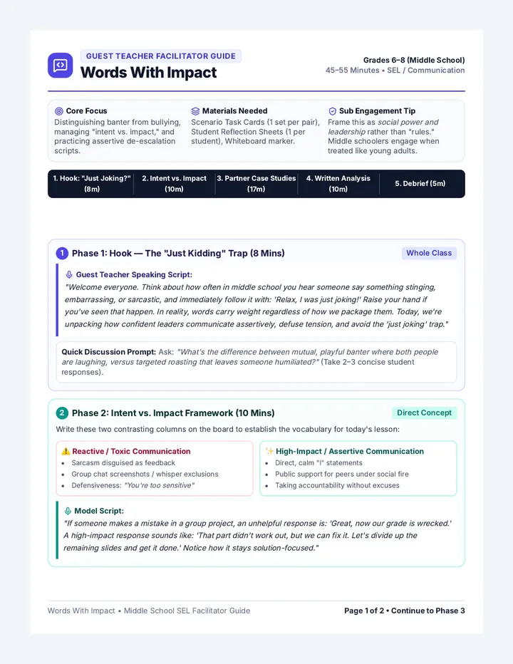 Words With Impact Sub Guide
