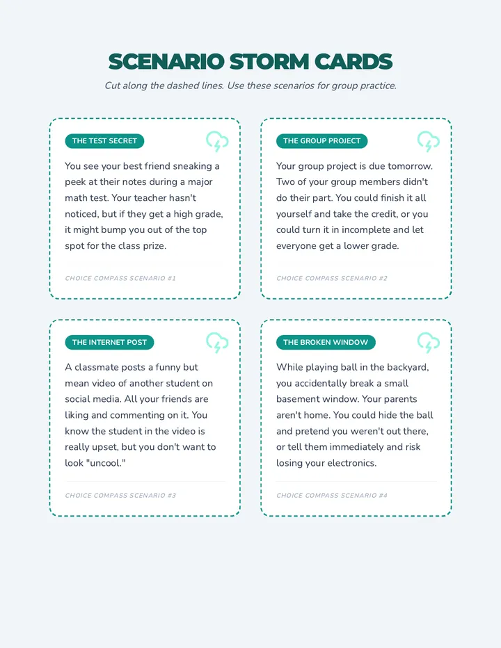 Scenario Storm Cards