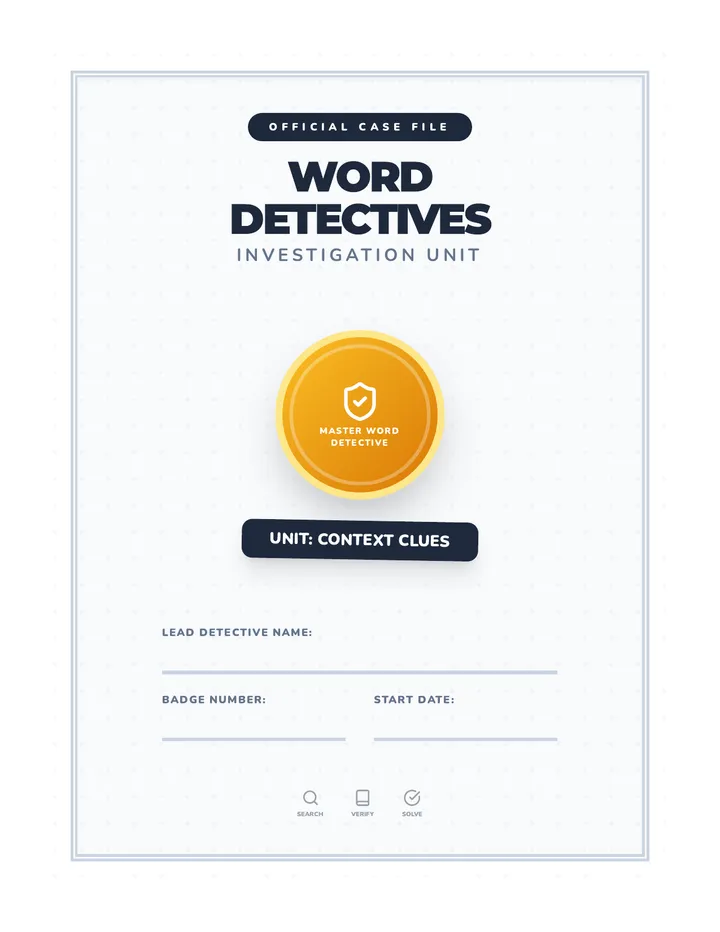 Word Detectives Student Packet