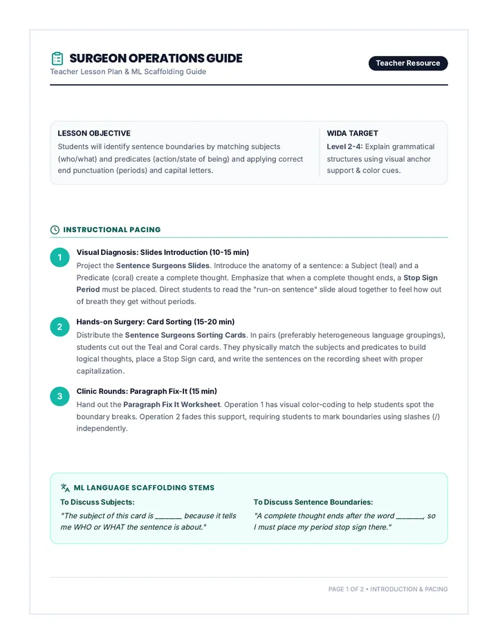 Surgeon Operations Guide