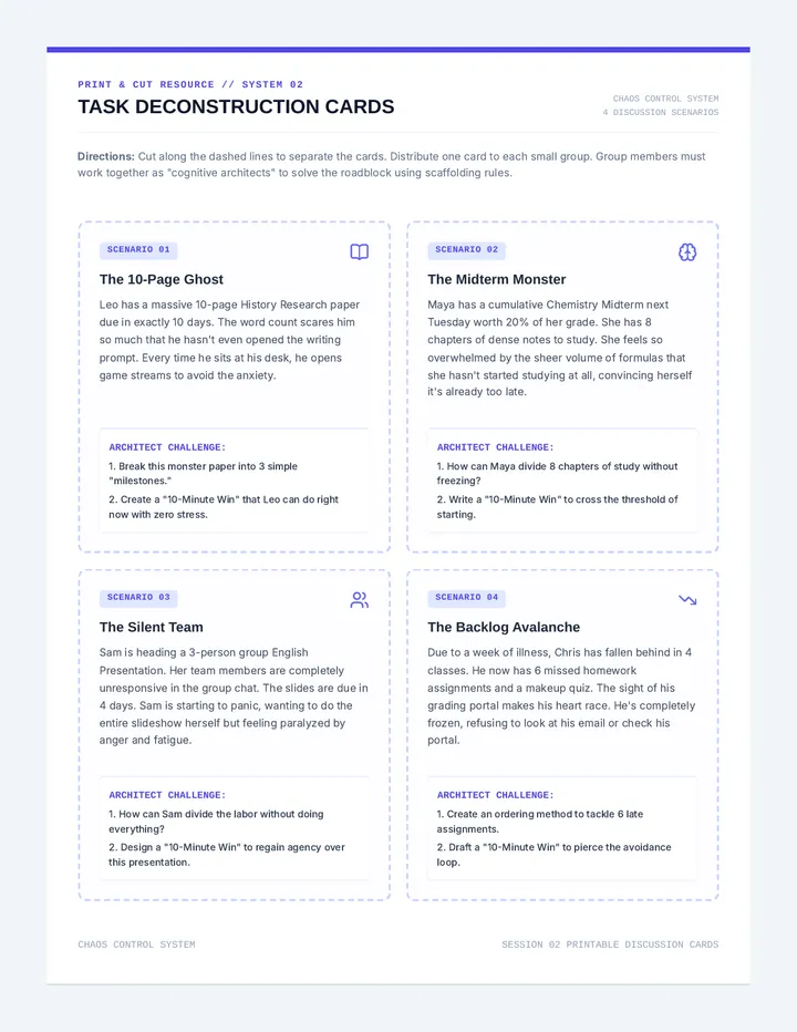 Task Deconstruction Cards