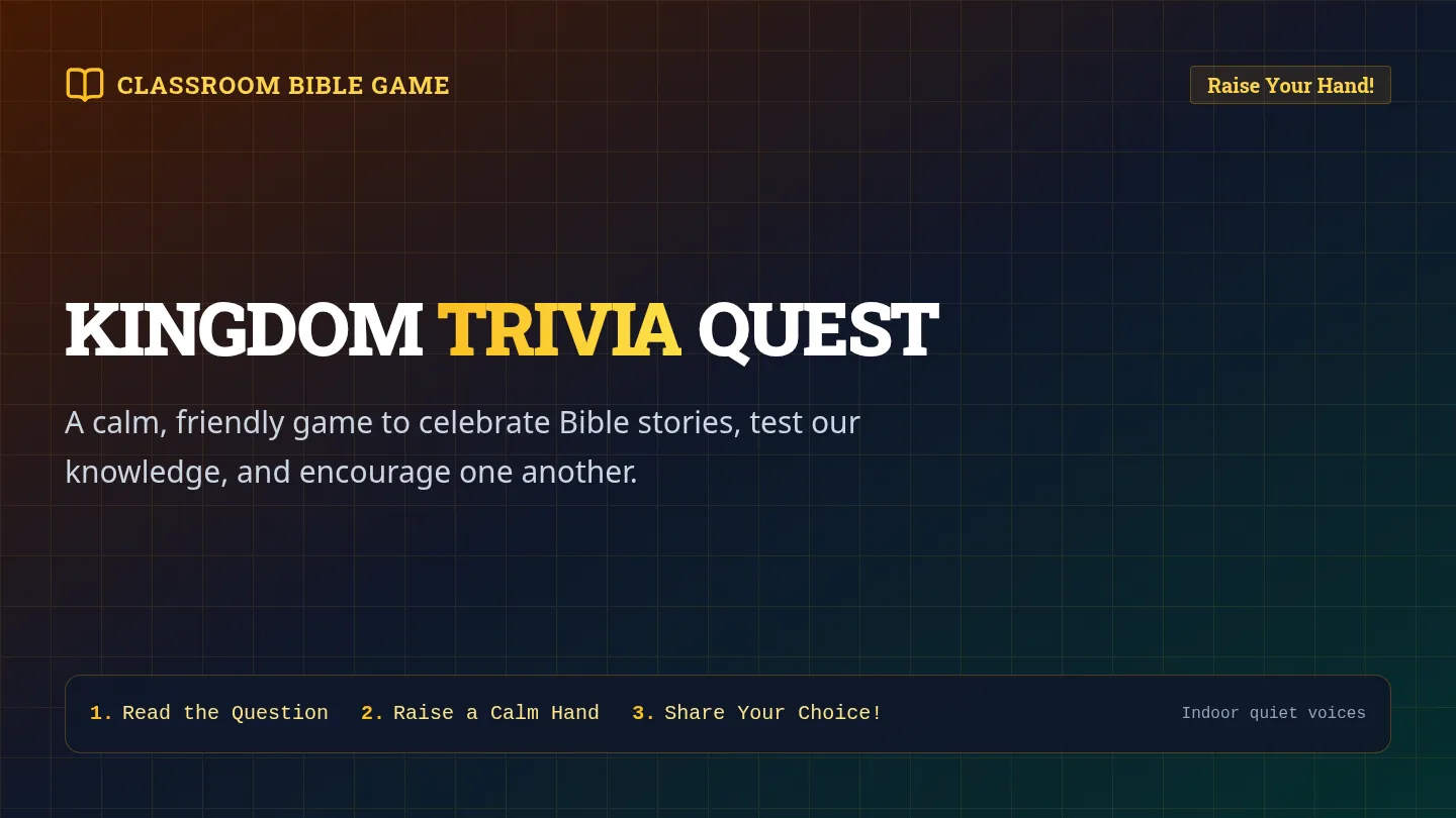 Bible Trivia Game Slides