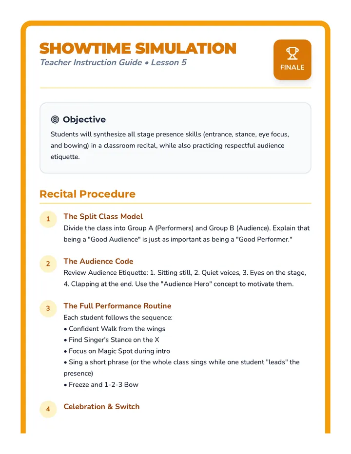Showtime Simulation Teacher Guide