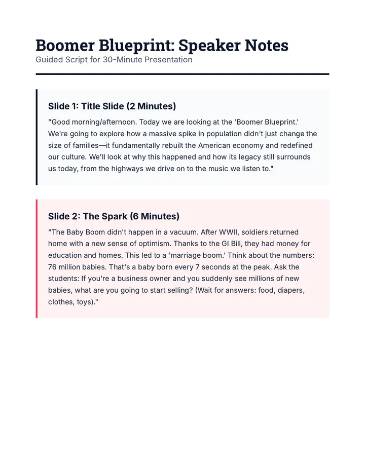 Boomer Blueprint Speaker Notes