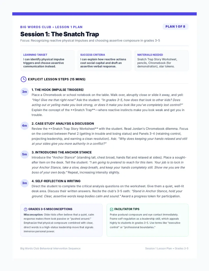 Snatch Trap Lesson Plan
