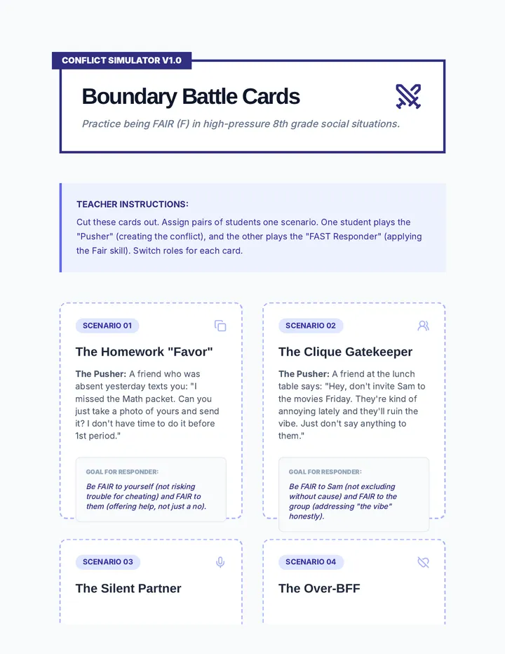 Boundary Battle Cards